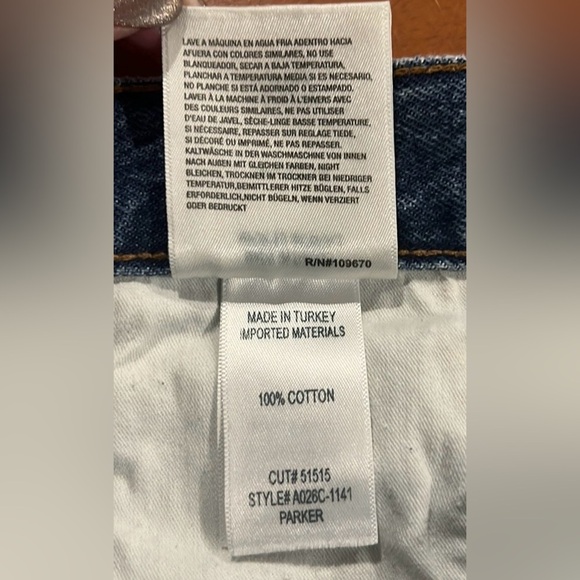 Agolde Parker button fly denim jean shorts size 30 - Picture 6 of 10